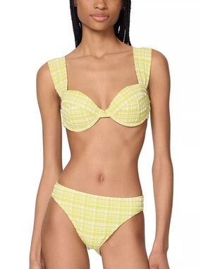 Kate Spade Women's Underwire Bikini Top & Plaid High-Cut Bottoms